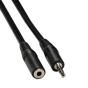 Stereo Cable black 1,5m, Jack 3p - Mini Jack 3p