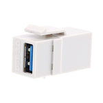 USB 3.0 Type A Female to Female Keystone Coupler White