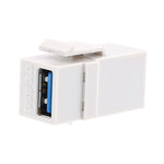 USB 3.0 Type A Female to Female Keystone Coupler White