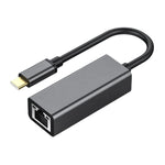 USB Type-C Gigabit Ethernet Adapter (10/100/1000Mbps) Black