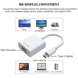 Adaptador USB 3.1 Type C a DVI 1080p MacBook Pro