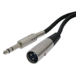 XLR 3P Male to 1/4" TRS Microphone Cable - EAGLEG.COM