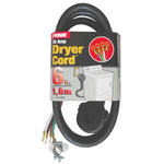 6Ft 10/4 30 Amp Black 4-Wire Dryer Cord - EAGLEG.COM