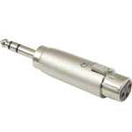 XLR Female to 1/4" Stereo Plug Adapter - EAGLEG.COM