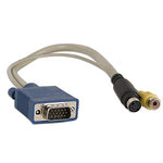 1Ft VGA to S-Video/RCA Cable HD15Male/S-Video F + RCA-F - EAGLEG.COM