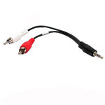 6 inch 3.5mm Stereo Plug to 2xRCA-M Cable - EAGLEG.COM