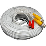 60Ft BNC Male to Male, DC Male to Female Siamese Security Camera Cable White - EAGLEG.COM