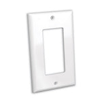 Single Gang Decora Wall Plate White - EAGLEG.COM