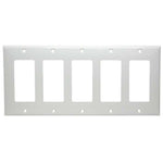 5 Gang Decora Wall Plate White (GFCI) - EAGLEG.COM