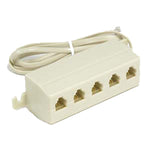 5Port Surface Mount Jack with 3Ft Wire, Ivory - EAGLEG.COM